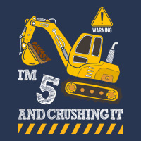 Im 5 And Crushing It Funny 5th Birthday Excavator Men Denim Jacket | Artistshot