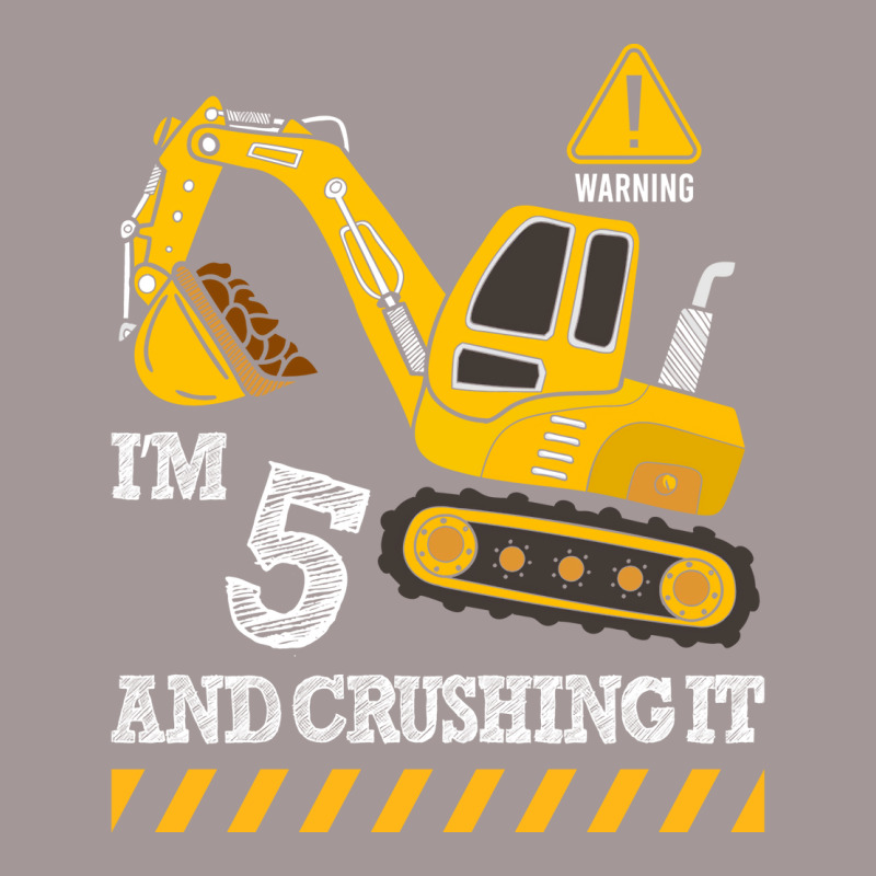 Im 5 And Crushing It Funny 5th Birthday Excavator Vintage Short | Artistshot