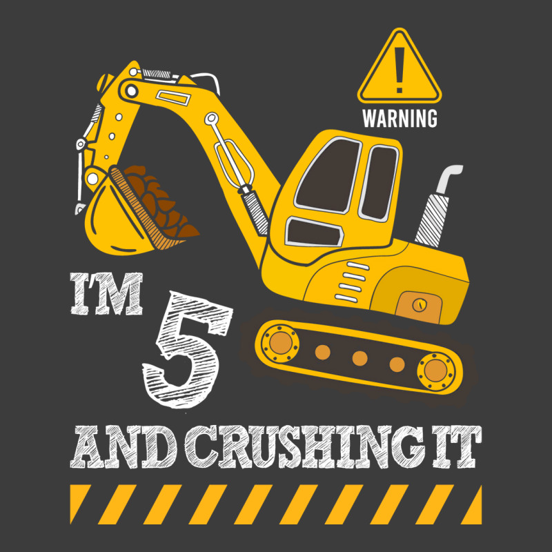 Im 5 And Crushing It Funny 5th Birthday Excavator Men's Polo Shirt | Artistshot