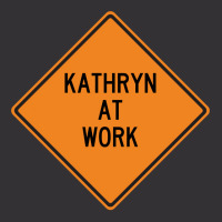 Kathryn At Work Funny Warning Sign Blue Vintage Hoodie And Short Set | Artistshot