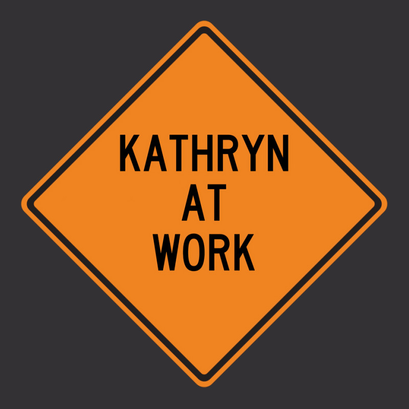 Kathryn At Work Funny Warning Sign Blue Vintage Hoodie And Short Set | Artistshot