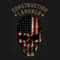 Construction Laborer Watercolor Skull In American Flannel Shirt | Artistshot