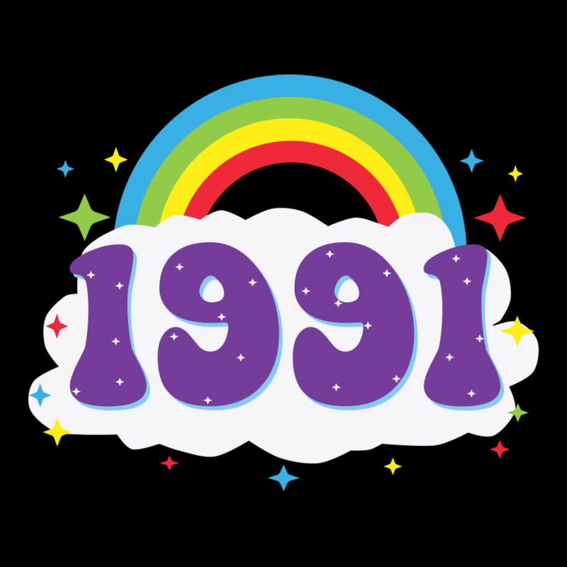 Rainbow 1991 Birthday  70s Lightweight Hoodie | Artistshot