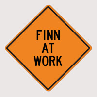 Finn At Work Funny Warning Sign 80s Pocket T-shirt | Artistshot