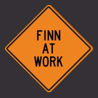 Finn At Work Funny Warning Sign 80s Vintage Hoodie | Artistshot