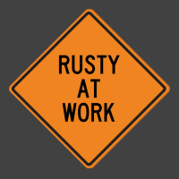 Rusty At Work Funny Warning Sign 80s Vintage T-shirt | Artistshot