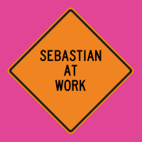 Sebastian At Work Funny Warning Sign Green T-shirt | Artistshot