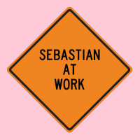 Sebastian At Work Funny Warning Sign Green Graphic T-shirt | Artistshot