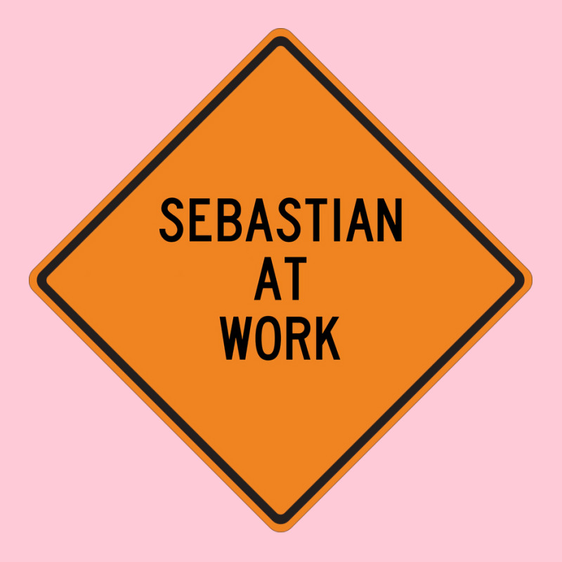 Sebastian At Work Funny Warning Sign Green Graphic T-shirt | Artistshot