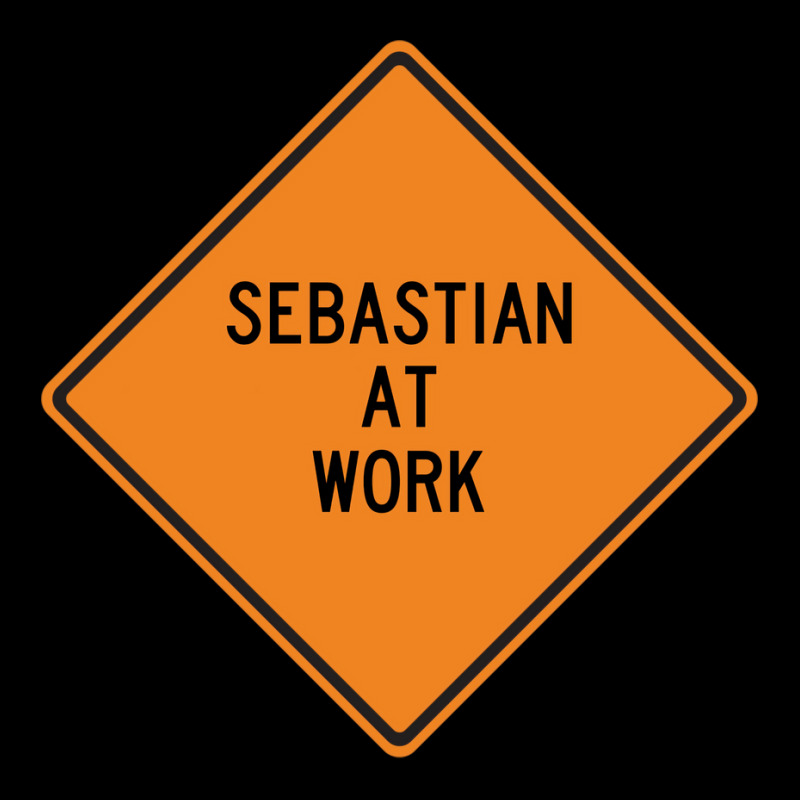 Sebastian At Work Funny Warning Sign Green Zipper Hoodie | Artistshot