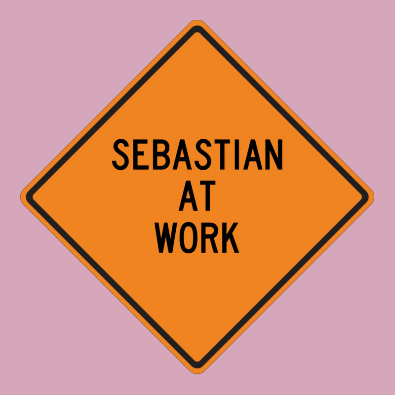 Sebastian At Work Funny Warning Sign Green Classic T-shirt | Artistshot