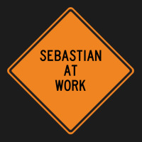 Sebastian At Work Funny Warning Sign Green Hoodie & Jogger Set | Artistshot