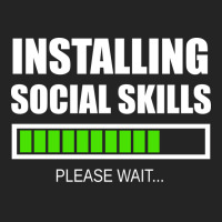 Installing Social Skills Please Wait Hipster 3/4 Sleeve Shirt | Artistshot