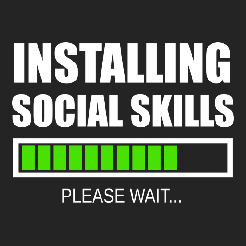 Installing Social Skills Please Wait Hipster 3/4 Sleeve Shirt by noonxrsbj4 | Artistshot