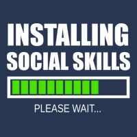 Installing Social Skills Please Wait Hipster Men Denim Jacket | Artistshot