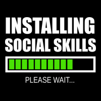 Installing Social Skills Please Wait Hipster Long Sleeve Shirts | Artistshot