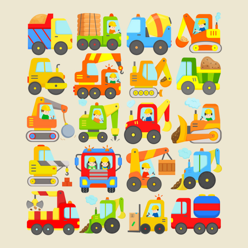 Cute Construction Vehicle Design For Toddlers And Cropped Hoodie by kammelbindoo | Artistshot