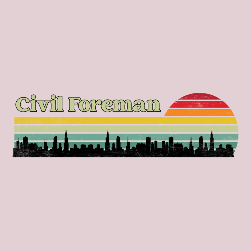 Civil Foreman Retro Sunset Skyline Design Ladies Fitted T-Shirt by valkdiartel | Artistshot