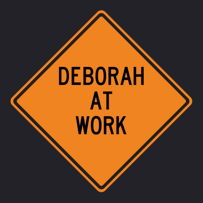 Deborah At Work Funny Warning Sign Hipster Unisex Sherpa-lined Denim Jacket | Artistshot