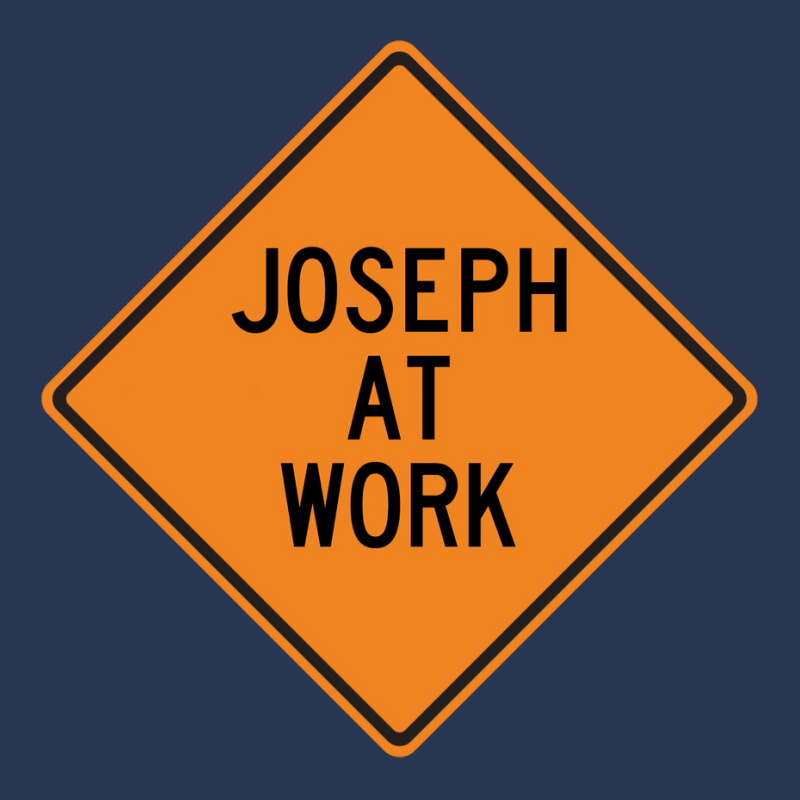 Joseph At Work Funny Warning Sign Yellow Men Denim Jacket by motlhbav | Artistshot