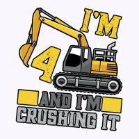 4 Year Old Crushing It Construction Truck 4th Birt Tank Top | Artistshot