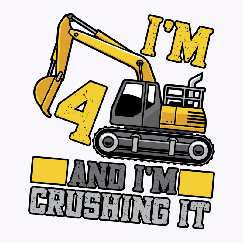 4 Year Old Crushing It Construction Truck 4th Birt Tank Top | Artistshot