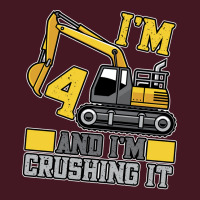 4 Year Old Crushing It Construction Truck 4th Birt Unisex Hoodie | Artistshot