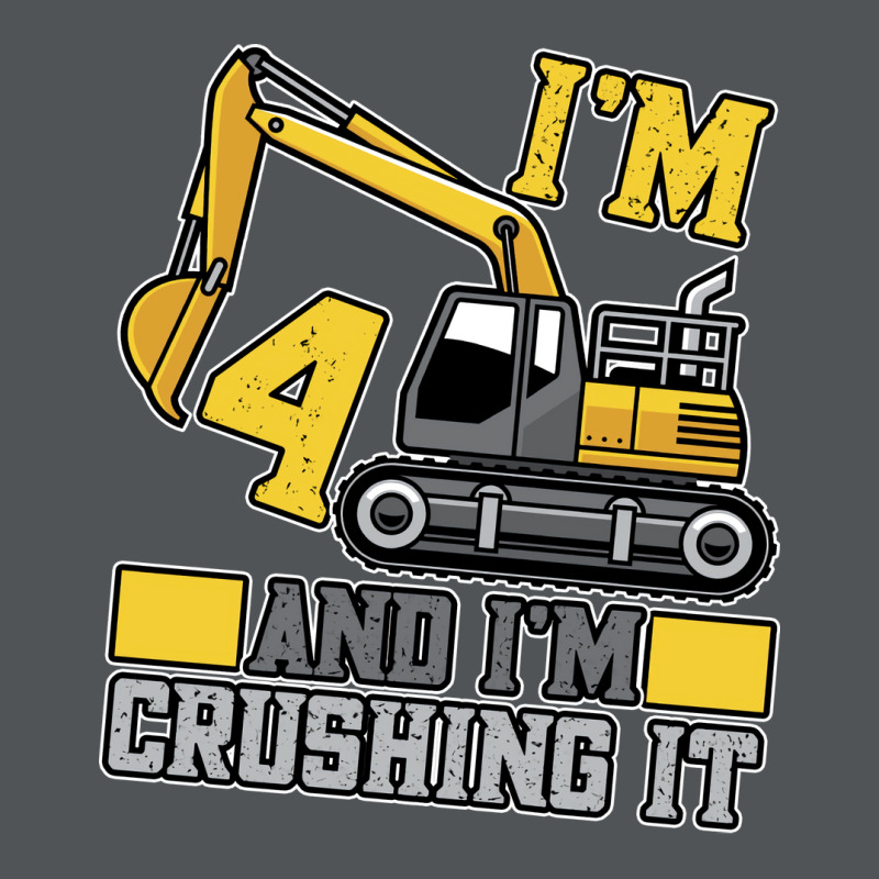 4 Year Old Crushing It Construction Truck 4th Birt Long Sleeve Shirts | Artistshot