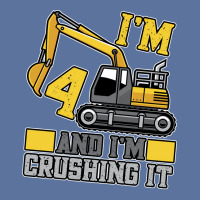 4 Year Old Crushing It Construction Truck 4th Birt Lightweight Hoodie | Artistshot