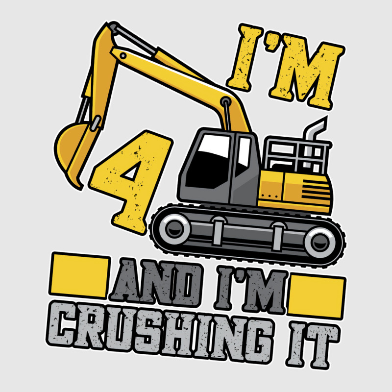 4 Year Old Crushing It Construction Truck 4th Birt Hoodie & Jogger Set | Artistshot