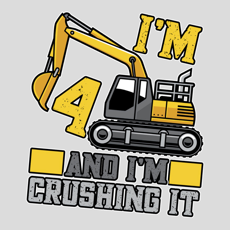 4 Year Old Crushing It Construction Truck 4th Birt Men's Polo Shirt | Artistshot