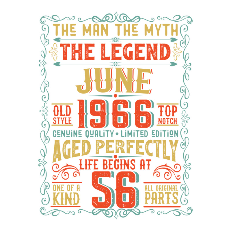 The Man The Myth The Legend 56 Birthday 1966 Red V-neck Tee | Artistshot