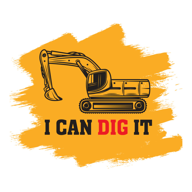 I Can Dig It Excavator Construction Girl Maternity Scoop Neck T-shirt by aardxesibey | Artistshot