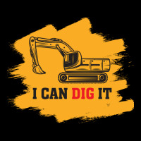 I Can Dig It Excavator Construction Girl Cropped Sweater | Artistshot