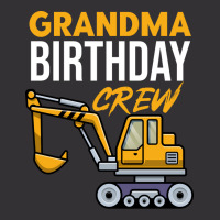 Grandma Birthday Crew Construction Birthday Party Vintage Hoodie And Short Set | Artistshot