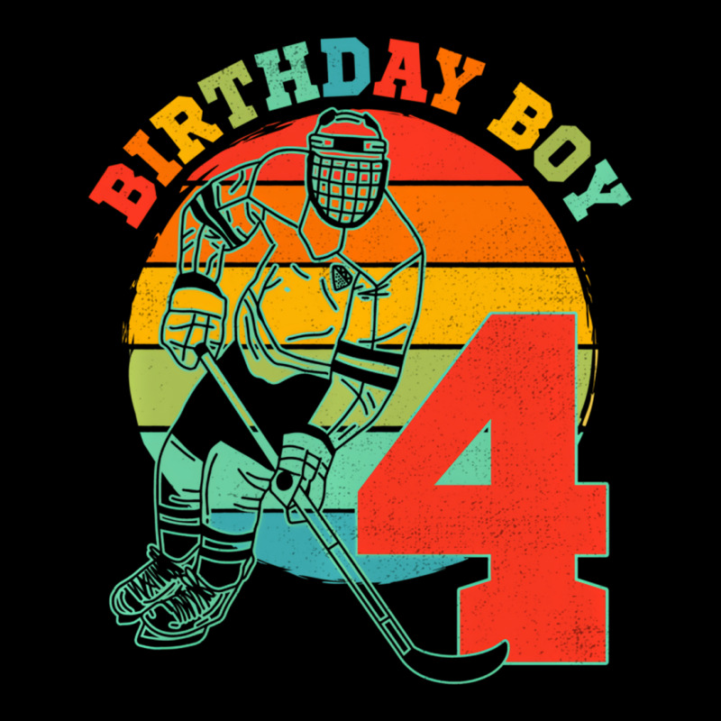 Kids 4 Year Old Ice Hockey Retro Birthday Party 4t Zipper Hoodie by karmaian | Artistshot