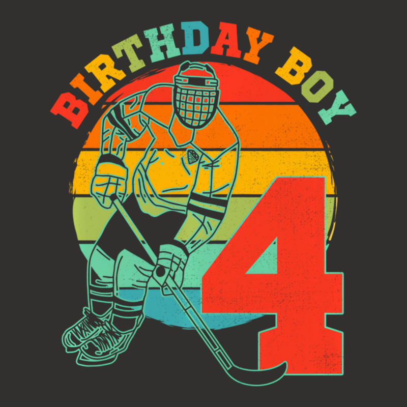 Kids 4 Year Old Ice Hockey Retro Birthday Party 4t Champion Hoodie by karmaian | Artistshot