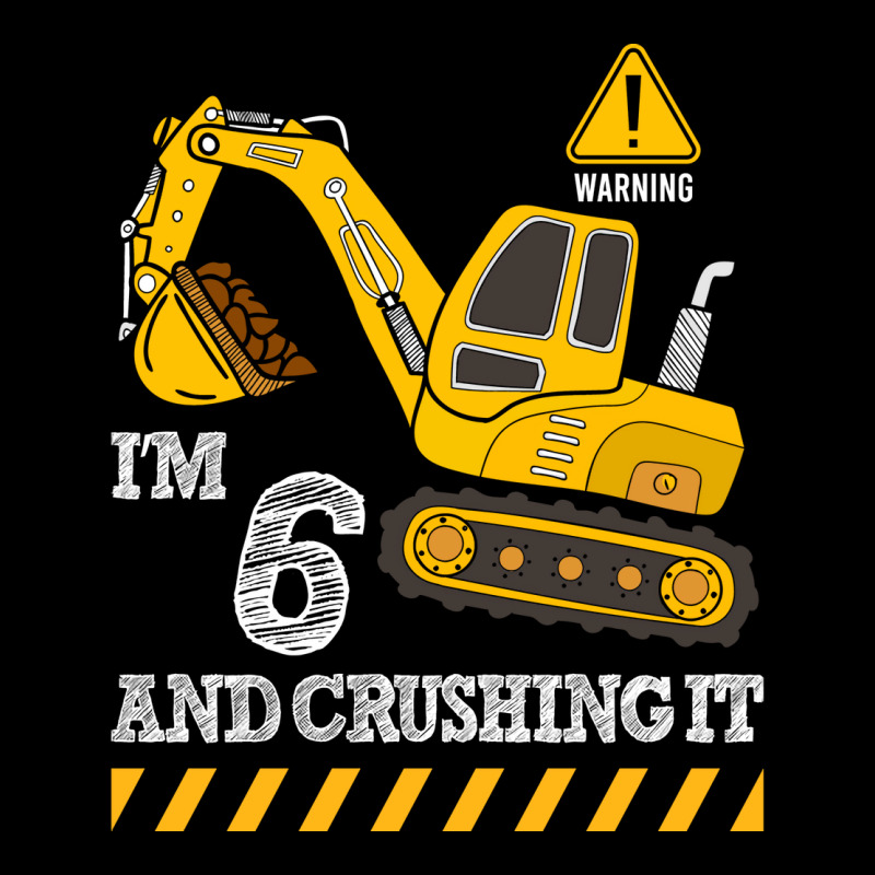 Im 6 And Crushing It Funny 6th Birthday Excavator Lightweight Hoodie by nsikekhizom | Artistshot