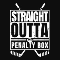 Straight Outta The Penalty Box Funny Ice Hockey Pl Crop Top | Artistshot