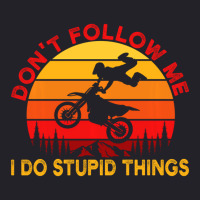 Don't Follow Me I Do Stupid Things Motocross Dirtb Unisex Sherpa-lined Denim Jacket | Artistshot