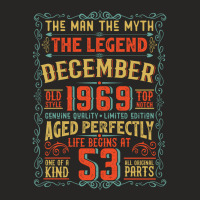 The Man The Myth The Legend 53 Birthday 1969 Girl Ladies Fitted T-shirt | Artistshot