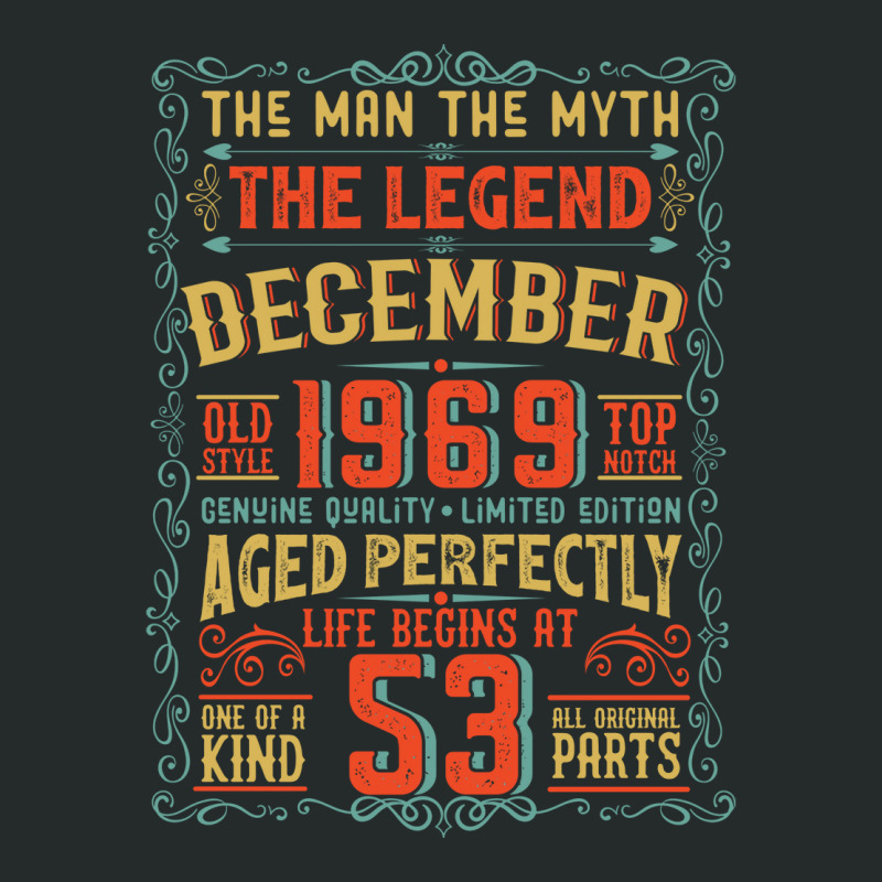 The Man The Myth The Legend 53 Birthday 1969 Girl Women's Triblend Scoop T-shirt by kenyslaudon0 | Artistshot