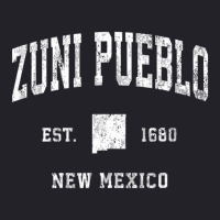 Zuni Pueblo New Mexico Nm Vintage Athletic Sports Unisex Sherpa-lined Denim Jacket | Artistshot