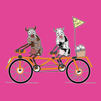 Cows On A Tandem Bike Travel T-shirt | Artistshot