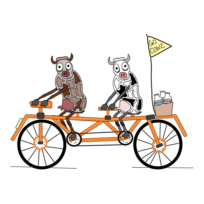 Cows On A Tandem Bike Travel Men's T-shirt Pajama Set | Artistshot