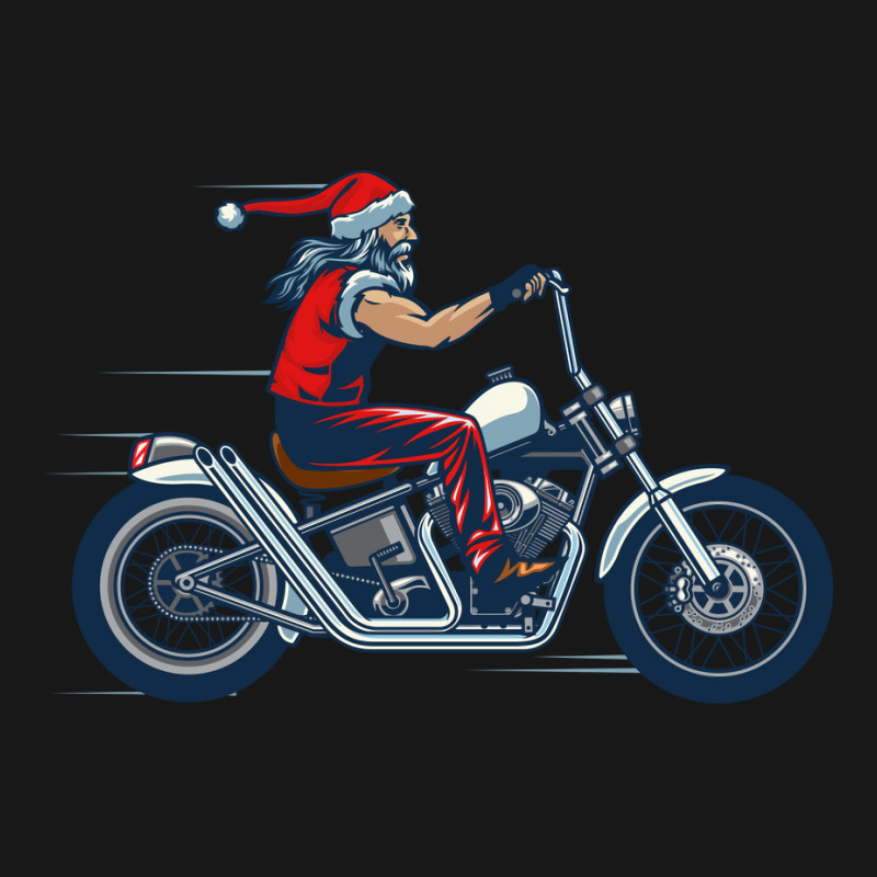 Santa Claus Biker Gift Flannel Shirt | Artistshot