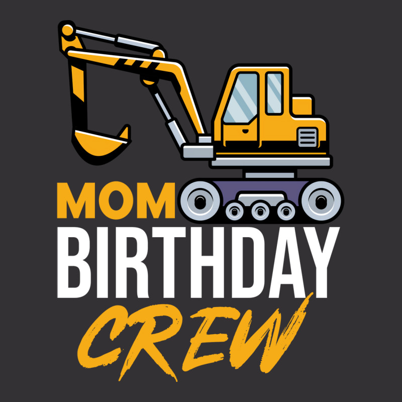 Mom Birthday Crew Construction Birthday Party Gree Vintage Hoodie And Short Set by pawnrakhlefb | Artistshot