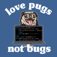 Funny Love Pugs Not Bugs Programmer Pug Lover Gift Men's Polo Shirt | Artistshot