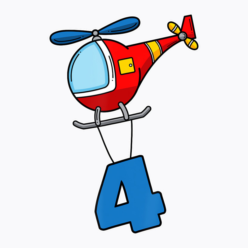 4th Birthday 4 Four Girls And Boys Helicopter T Sh T-shirt | Artistshot