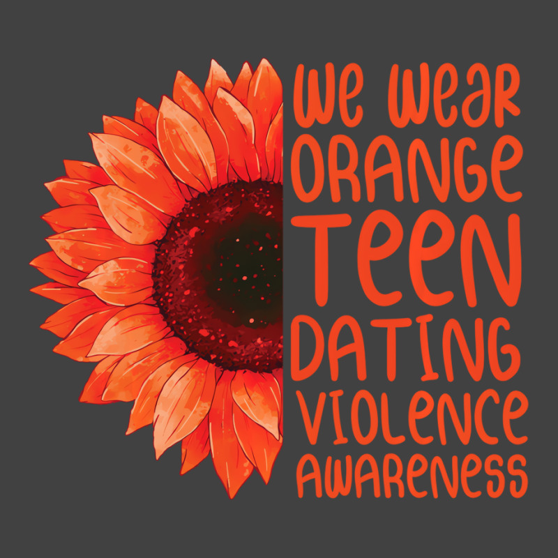 Sunflower We Wear Orange Teen Dating Violence Awar Vintage T-Shirt by severodanie | Artistshot